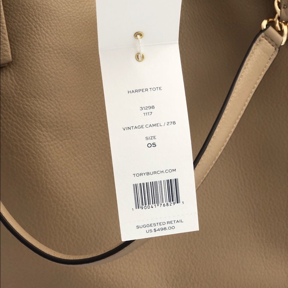 NWT Tory Burch Harper Leather Large Tote Handbag - Picture 8 of 8